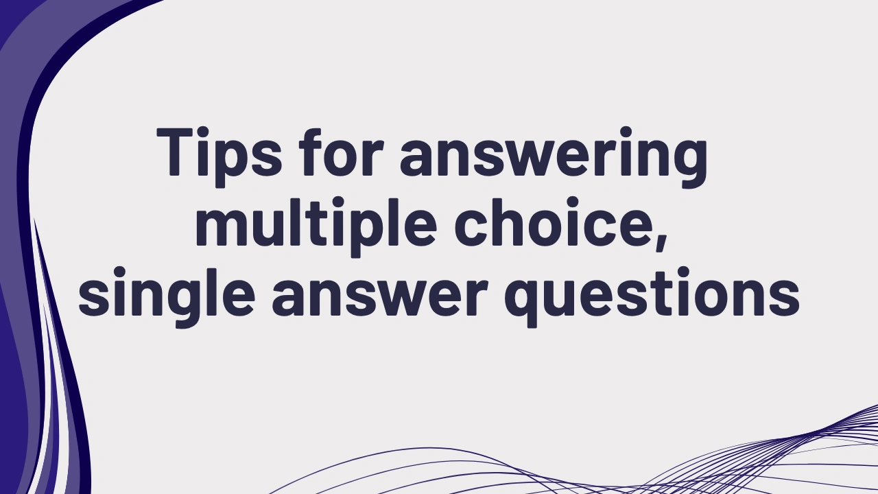 PTE reading tips multiple-choice single answer