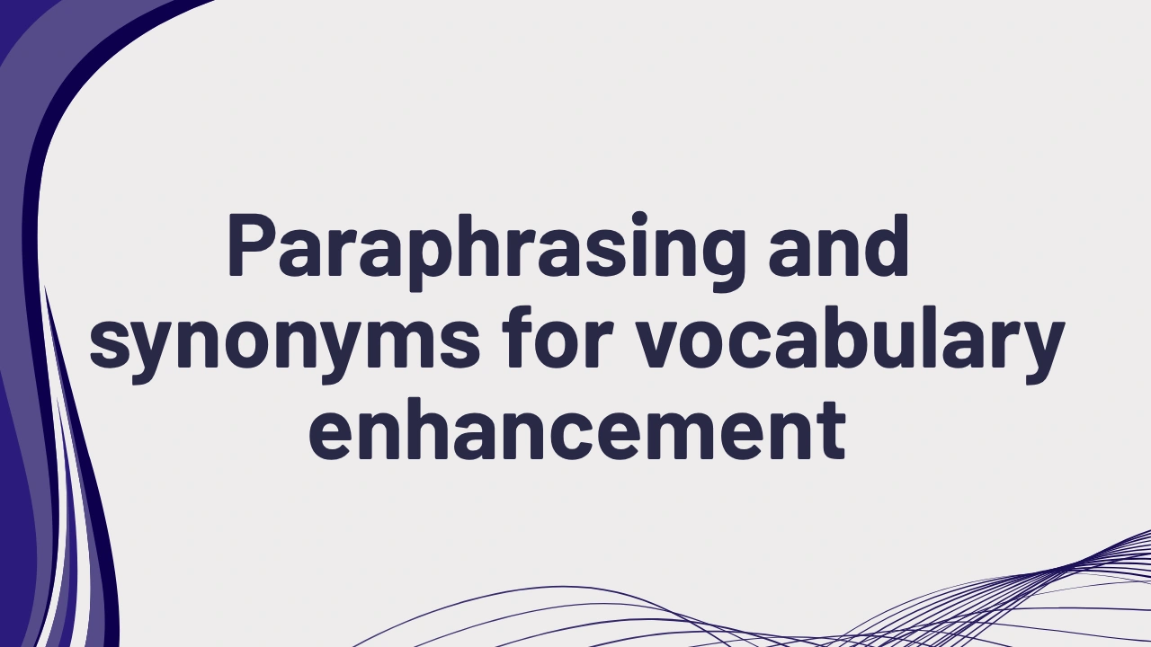PTE writing paraphrasing