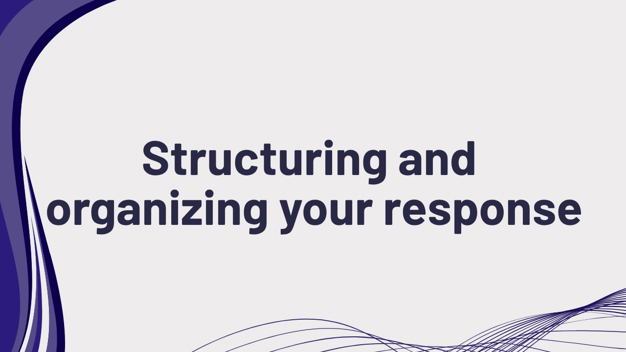 PTE writing structuring