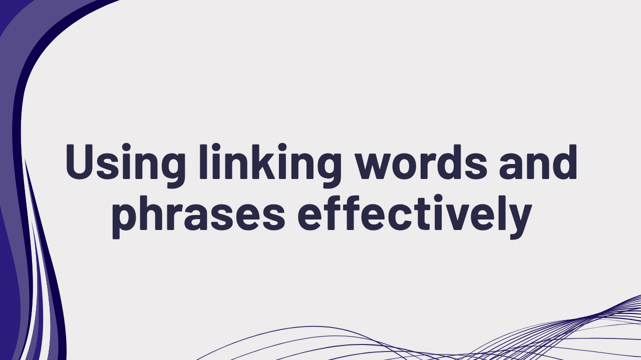PTE writing linking words