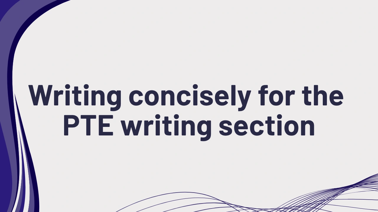 Writing concisely PTE