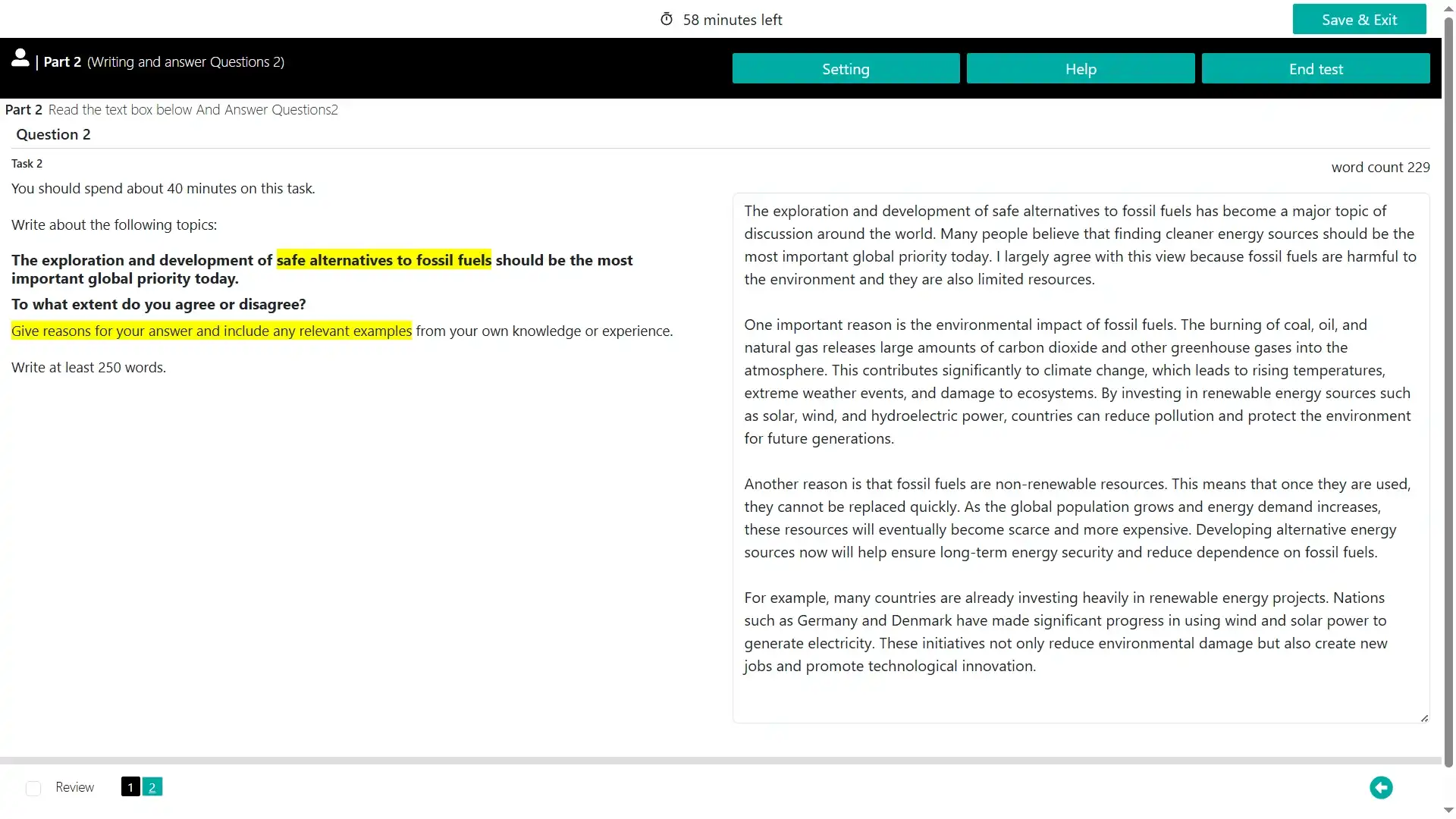 IELTS writing task 2 AI scoring with band score 7.0 on Prep27